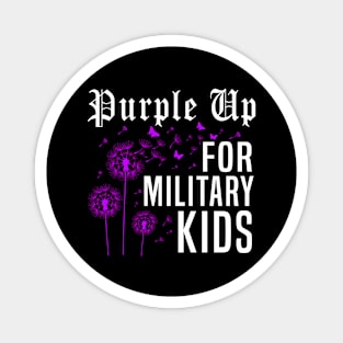 Dandelion Purple Up Military Child Awareness Magnet